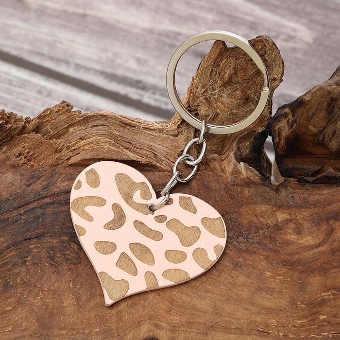 Wholesale Western Style Wooden Keychain JDC-KC-YiTian002