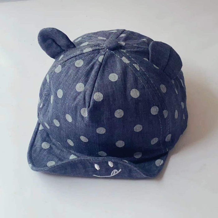 Wholesale Hat brim dot children's baseball cap face ears peaked cap soft edge infant hat