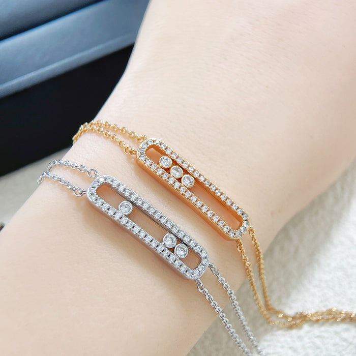 Wholesale Paper clip, pin, necklace, colorfast, female silver, starry sky, collarbone chain, neck chain