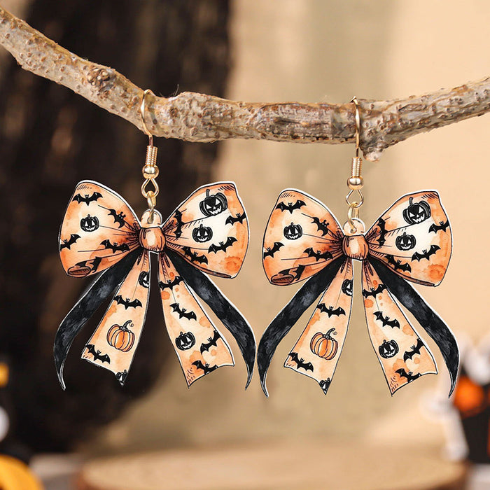 Wholesale Dark Gothic  butterfly earrings for women Ghostly and spooky holiday atmosphere earrings