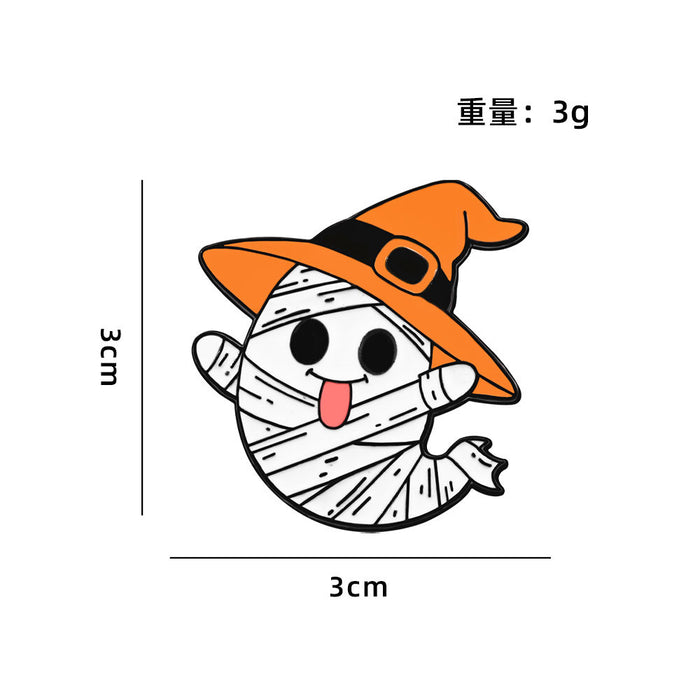 Wholesale  Ghost Pumpkin Brooch Cute Creative Metal Badge Pin Buckle Clothes Bag Versatile Accessories Medal