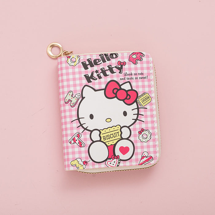 Wholesale Girl Short Cute Printed Student Cartoon  Wallet Coin Purse Id Bag Card Holder