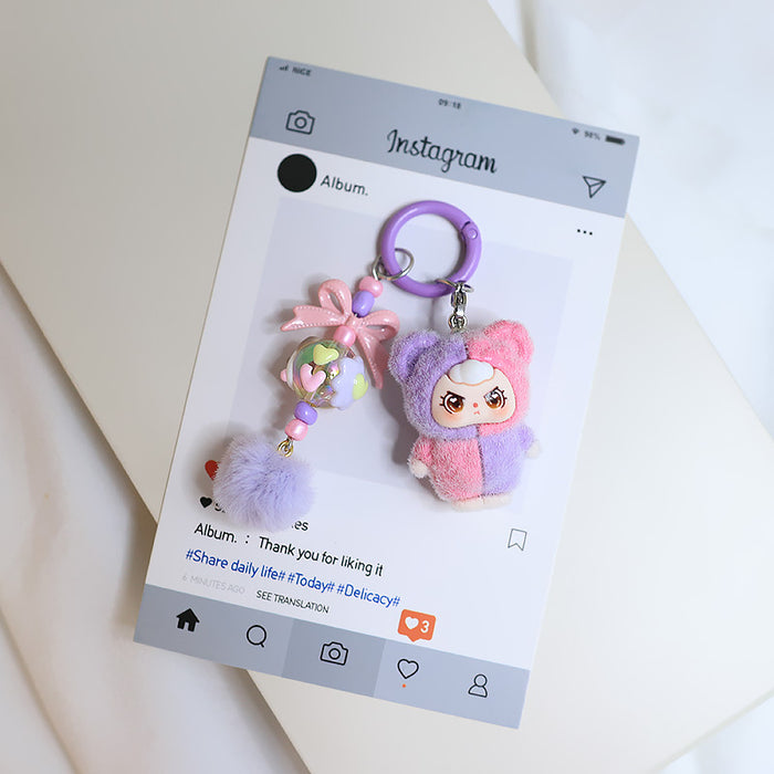 Wholesale Cute Color-Blocking Plush Doll Accessory Cute Ornament Pendant