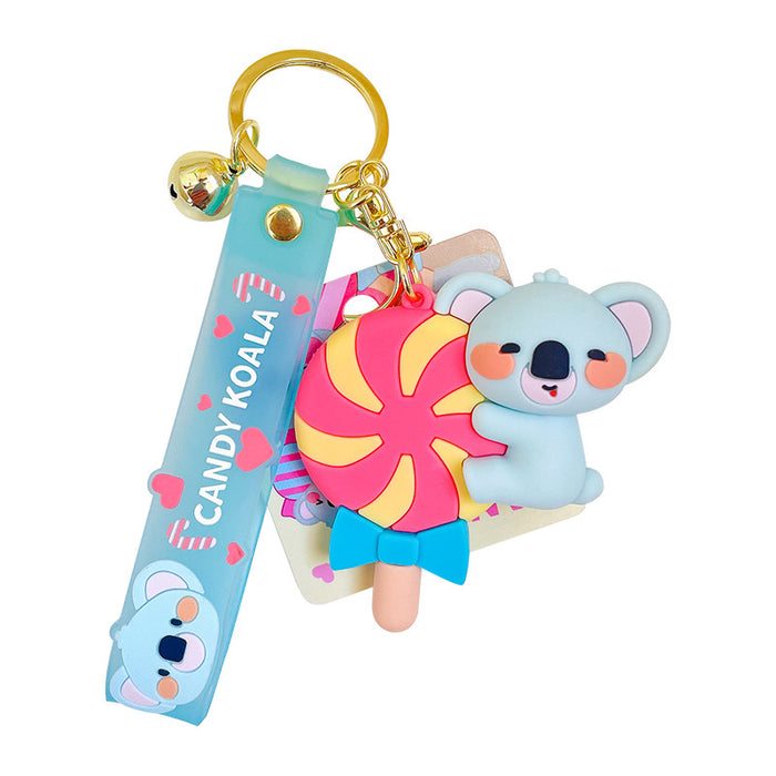 Wholesale Candy Koala Keychain Girl's Exquisite Key Pendant Cute Schoolbag Hanging Doll Key Chain