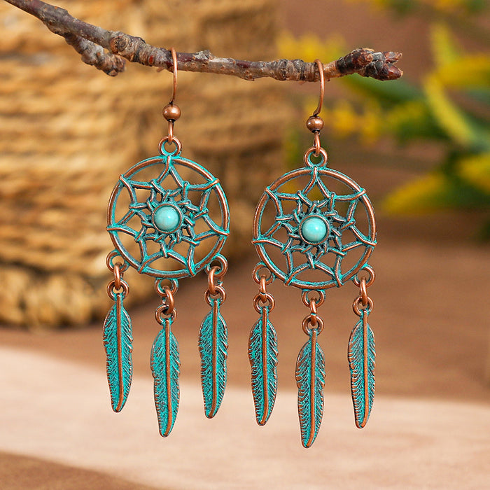 Wholesale Bohemian Geometric Tassel Earrings Set - Zinc Alloy Electroplated Boutique Resale Jewelry