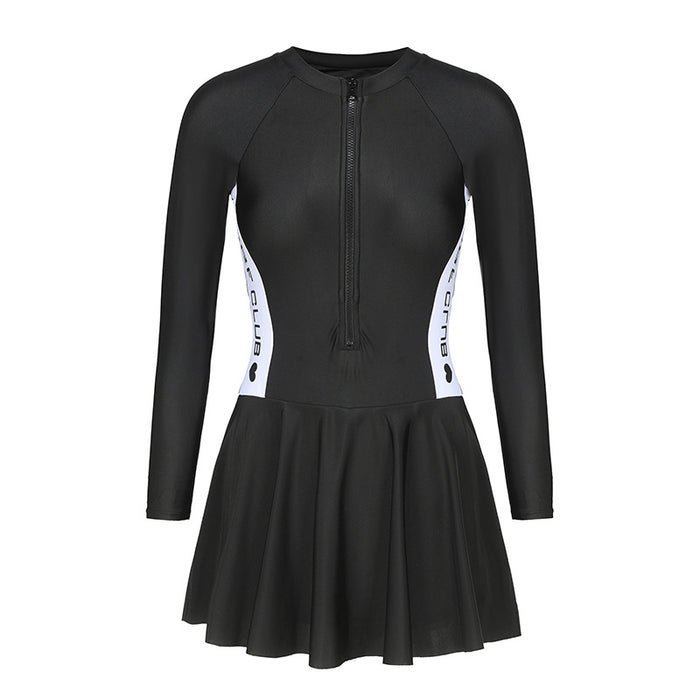 Wholesale Women's one-piece sports professional long sleeved sunscreen swimsuit