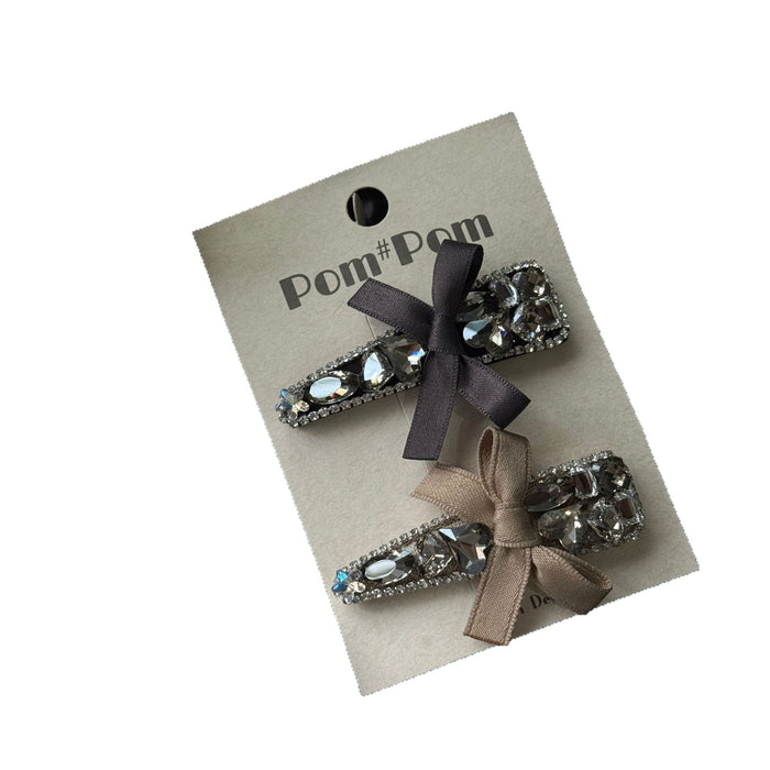 Wholesale Advanced Rhinestone Hairpin  Bow Side Clip Headwear