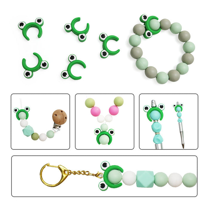 Wholesale of 50PCS Frog Silicone Beads JDC-BDS-JiaHaoshun028