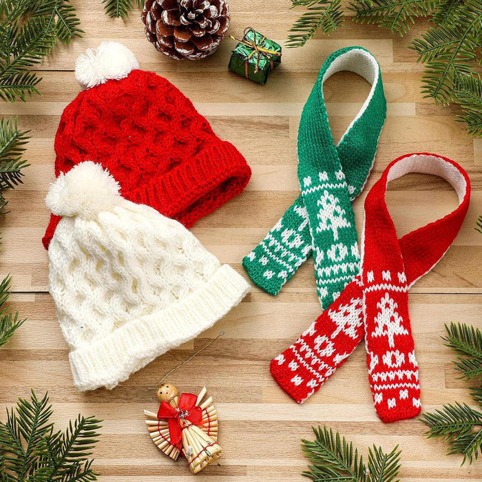 Wholesale Doll clothes Christmas mini snowman hat and f