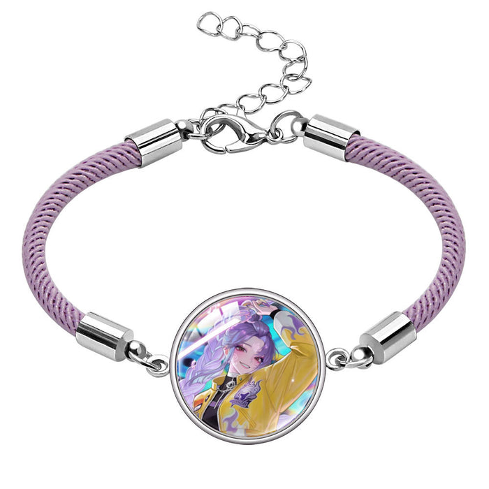 Wholesale Multicolor cord  Kpop Time Gem gemstone bracelet