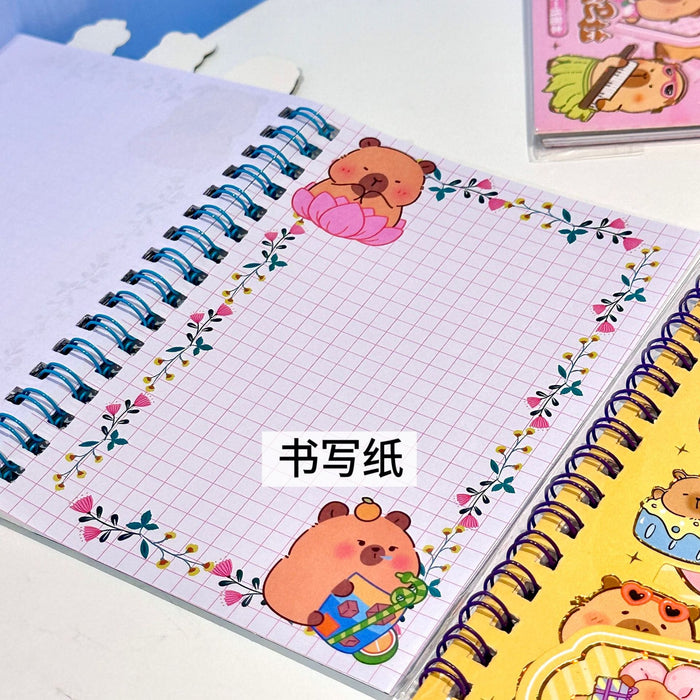 Wholesale coil book three-in-one cartoon hand account sticker