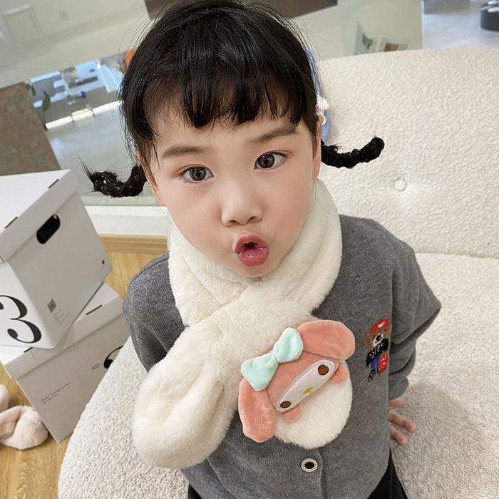 Wholesale Autumn/winter Thickened Baby Scarf Cute Cartoon Pet Design Warm Stylish For Boys Girls