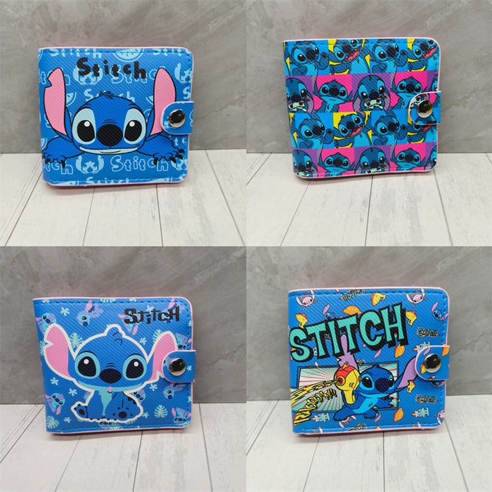 Wholesale K-POP Short PU Bi-fold Snap Wallet