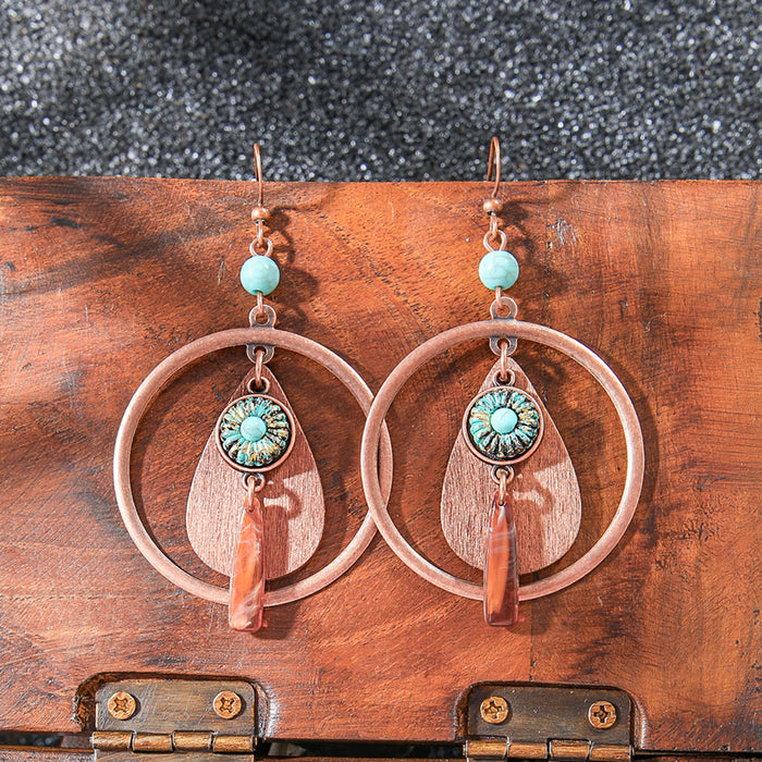 Wholesale 2pcs Vintage Bohemian Hand-made Tassel Earrings