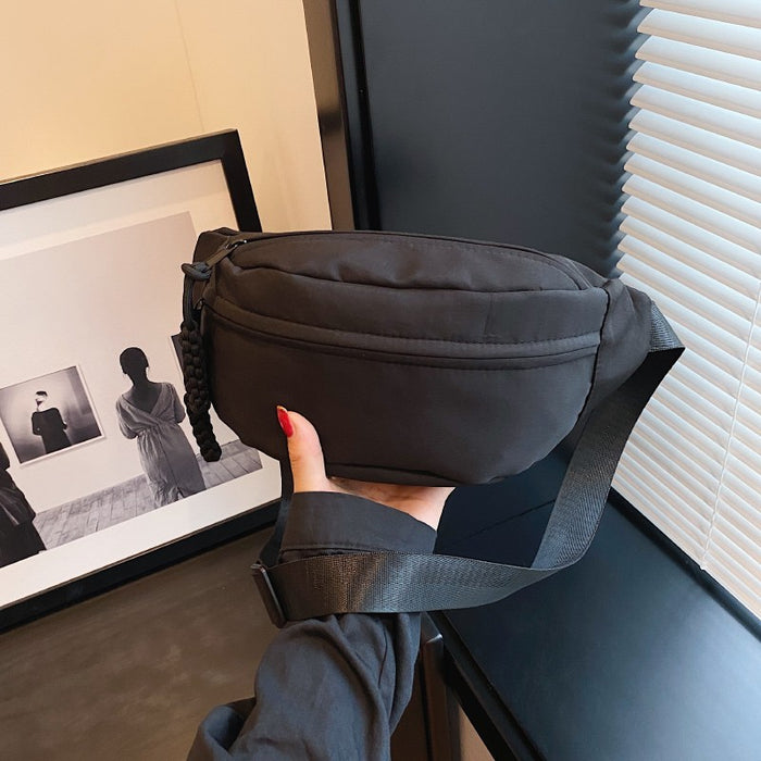 Wholesale Mobile phone waist bag simple trendy brand men' s chest bag Japanese style lightweight shoulder small backpack women' s casual sports messenger bag