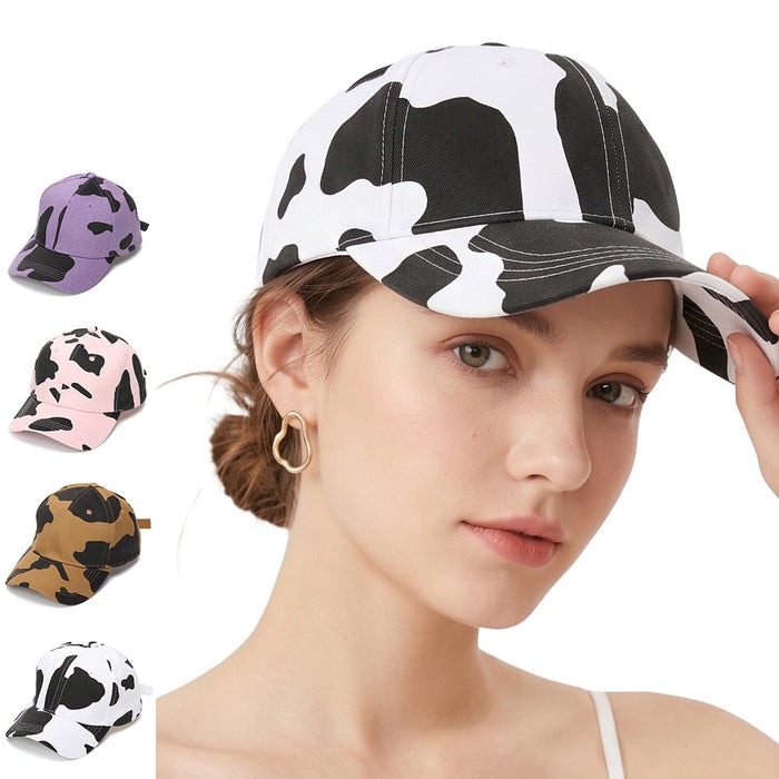 Wholesale Cow Print Baseball Cap for Women Trendy Sun Visor Hat Casual