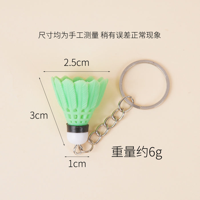 Wholesale Badminton Keychain Pendant PVC Sports DIY Accessory MOQ≥5