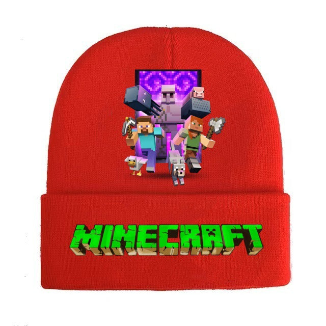 Wholesale Cartoon knitted hats,  wool hats and matching parent child warm hats