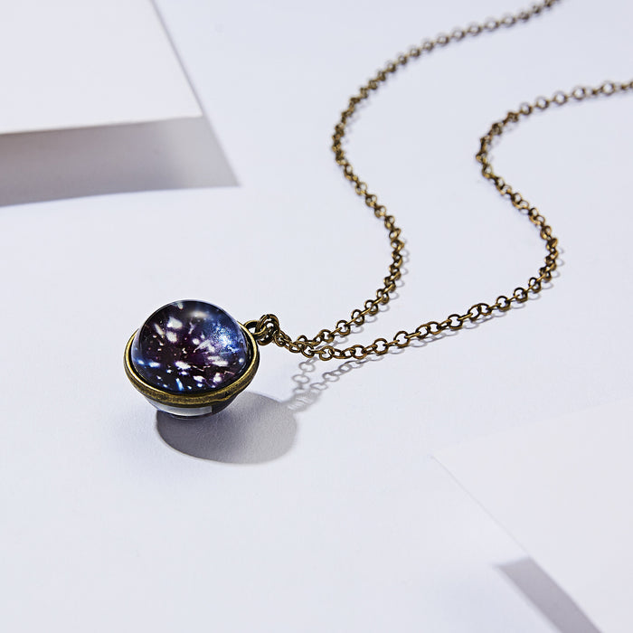 Wholesale Galaxy Nebula Cosmic Pendant Necklace Creative Cosmic Star Necklace