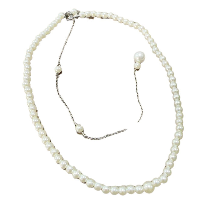 Wholesale Simple temperament, geometric bead body chain temperament, imitation pearl tassel countryside style back chain jewelry