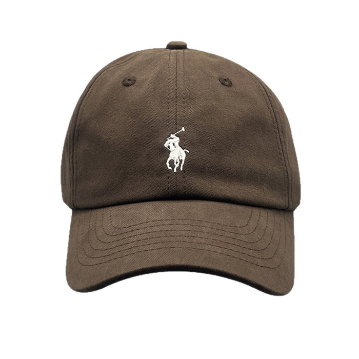 Wholesale Horse Embroidery Baseball Cap Pure Cotton Washed Cloth Unisex Sun Protection