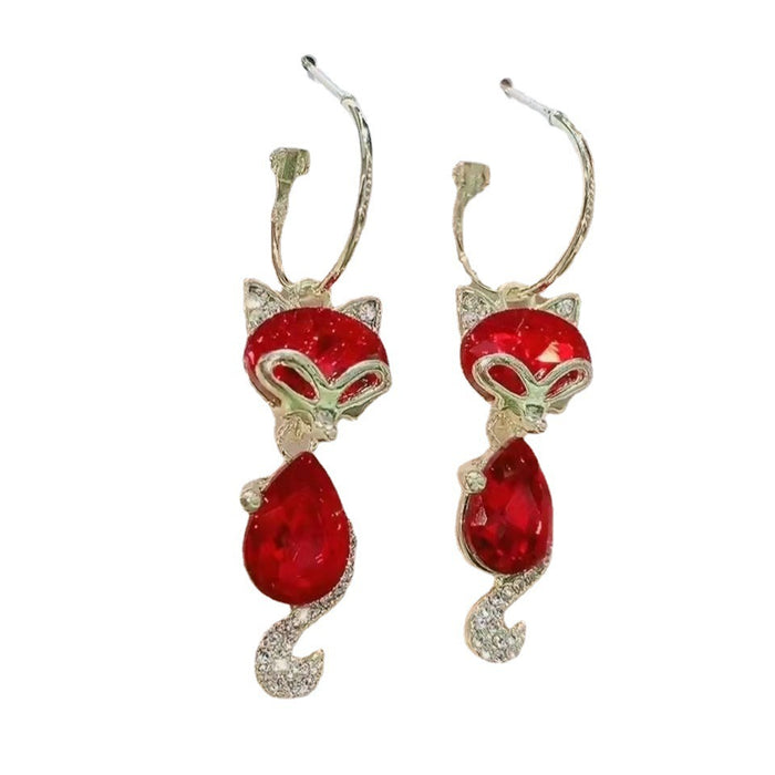 Wholesale  Earrings Red Fox Earrings  Fox Earrings  Women's Earrings