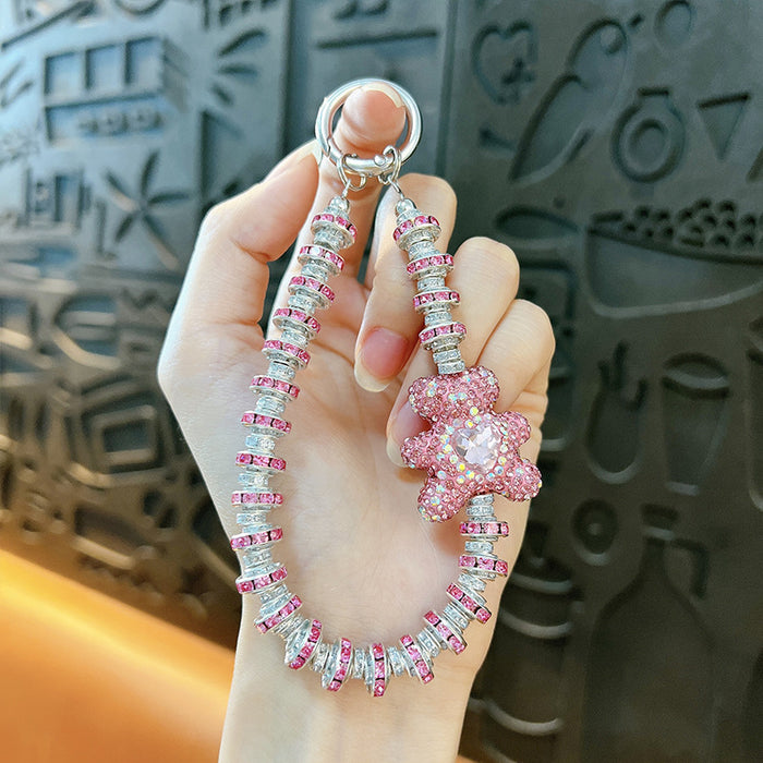 Wholesale Rhinestone Heart-Bear Phone Lanyard &  Keychain