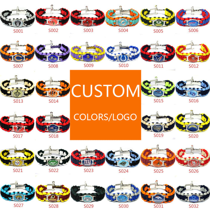 Wholesale  Olive Team Paracord Camping Adventure Emergency Bracelet