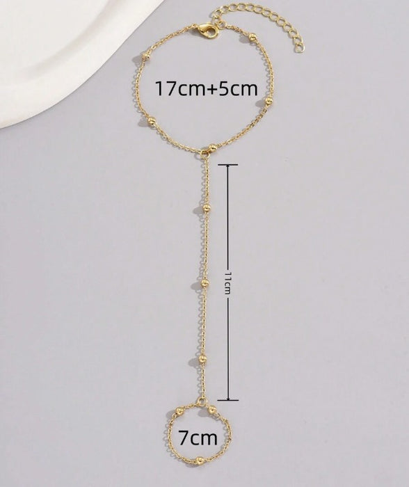 Wholesale Chain Bracelet Simple White Pearl Bracelet Chain Finger Jewelry