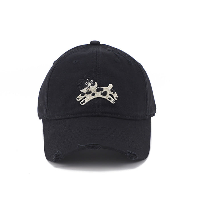 Wholesale Cute cartoon sticker duckbill hat, fashionable vintage soft top baseball cap