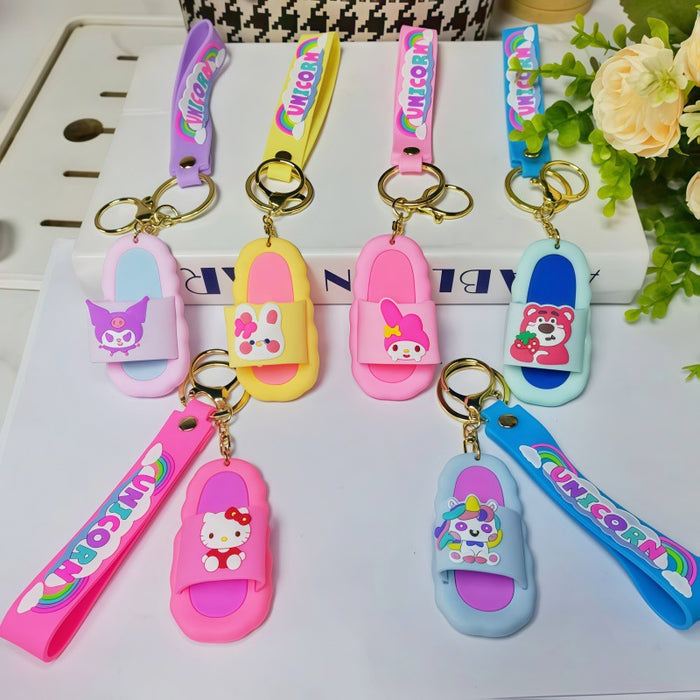 Wholesale Cartoon Slipper Keychain Fashion Decorative Gift for Birthday MOQ≥2