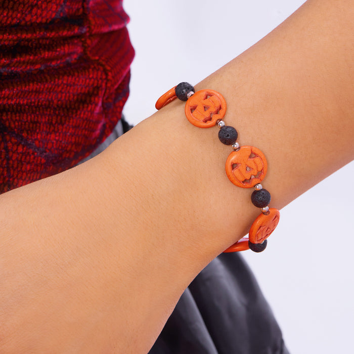Wholesale  Bracelet  Pumpkin Pendant Beaded Bracelet