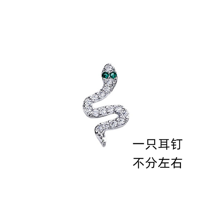 Wholesale Serpentine earrings, small snake earrings, ear bone clip, zircon snake head, ear clasp, no ear hole, ear clip