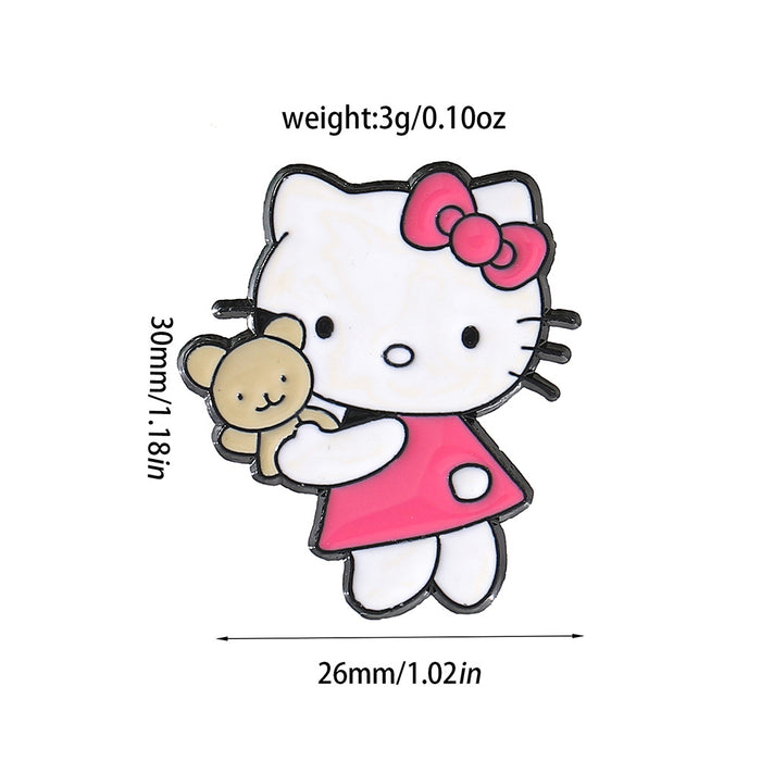 Wholesale Cartoon Cat Brooch Metal Badge Pirate Design Pin Everyday Jewelry Accessory