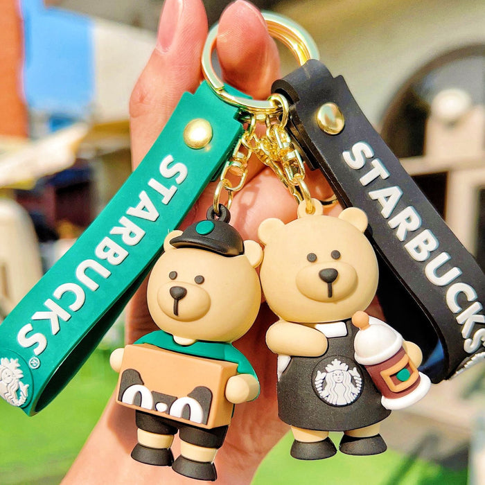 Wholesale Cute Bear Keychain Cartoon Pendant Car School Bag Hanging Gifts