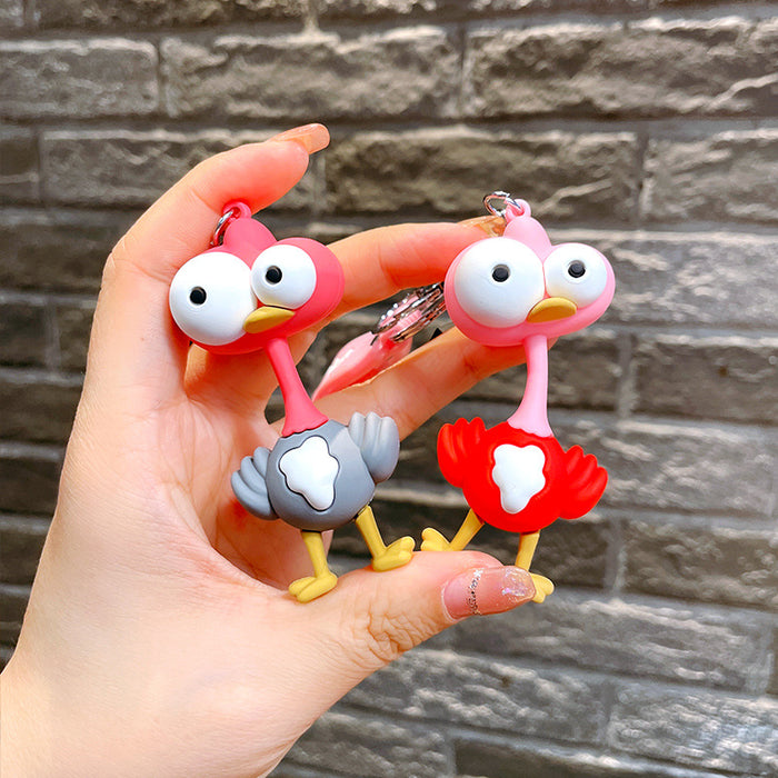 Wholesale Cartoon Flamingo Silicone Keychain JDC-KC-LeZi008