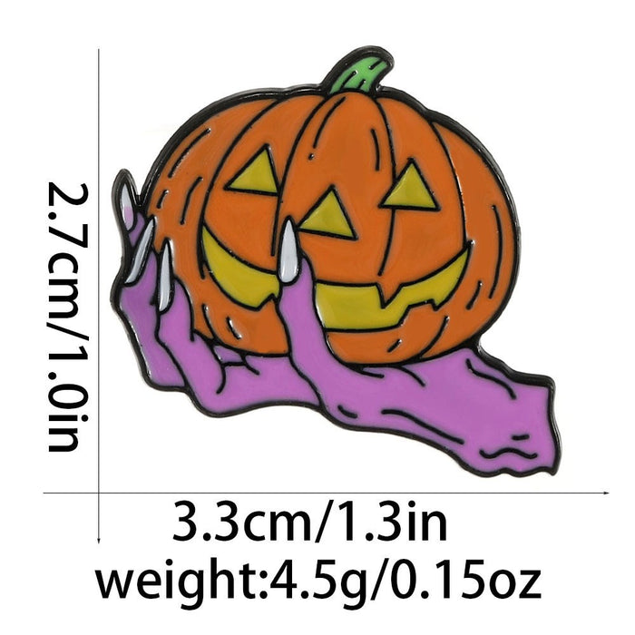 Wholesale Alloy Cartoon Brooch Ghost Skull Pumpkin Pin Fashion Accessory For Resale