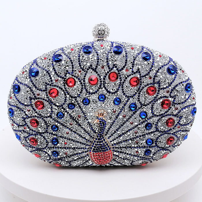 Wholesale Peacock Diamond Evening Bag Handbag JDC-HB-YiX008