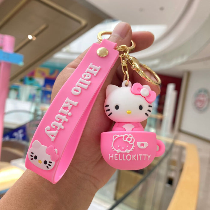 Wholesale Cartoon Cat Cute Doll Silicone Keychains JDC-KC-PengYu002