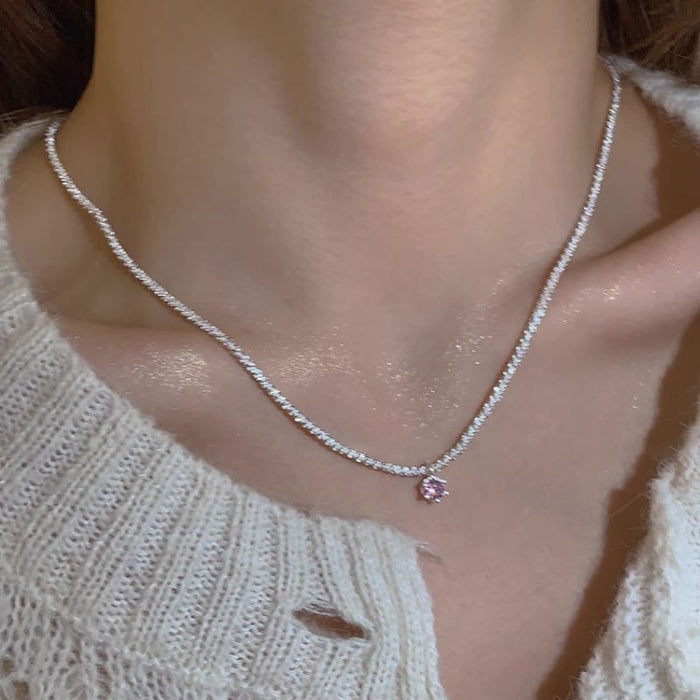 Wholesale  S925 Sterling Silver Butterfly Necklace Gift Female Niche Personalized Pendant