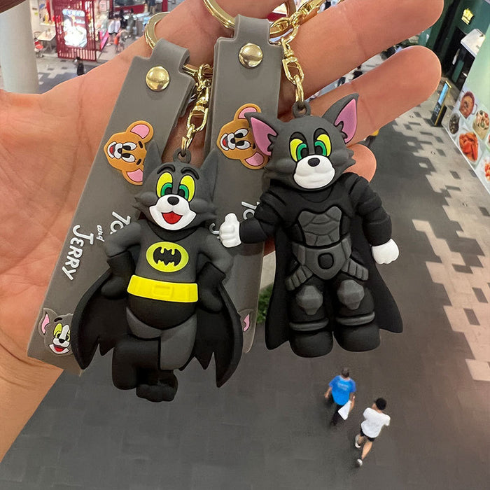 Wholesale Creative Superman Doll Keychain Pendant Car Chain School Bag Accessories Gift JDC-KC-MiaoYi001