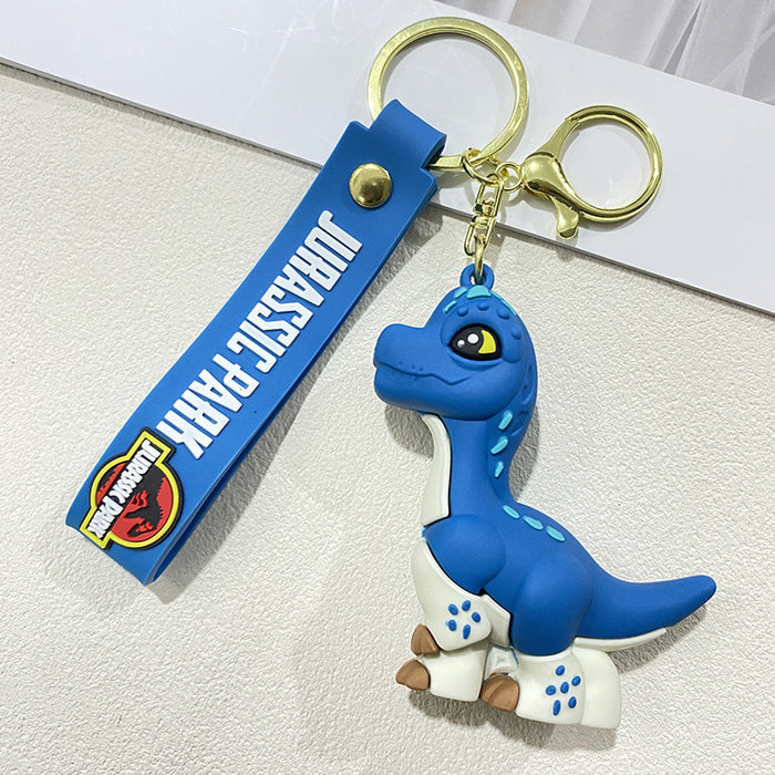 Wholesale Dinosaur keychain Tyrannosaurus Rex Triceratops cartoon doll car keychain small gift
