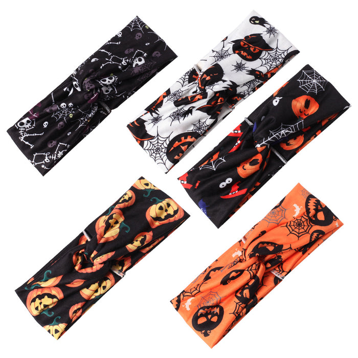 Wholesale Fabric Halloween Double-layer Cross Knot Headband JDC-HD-Xiny007