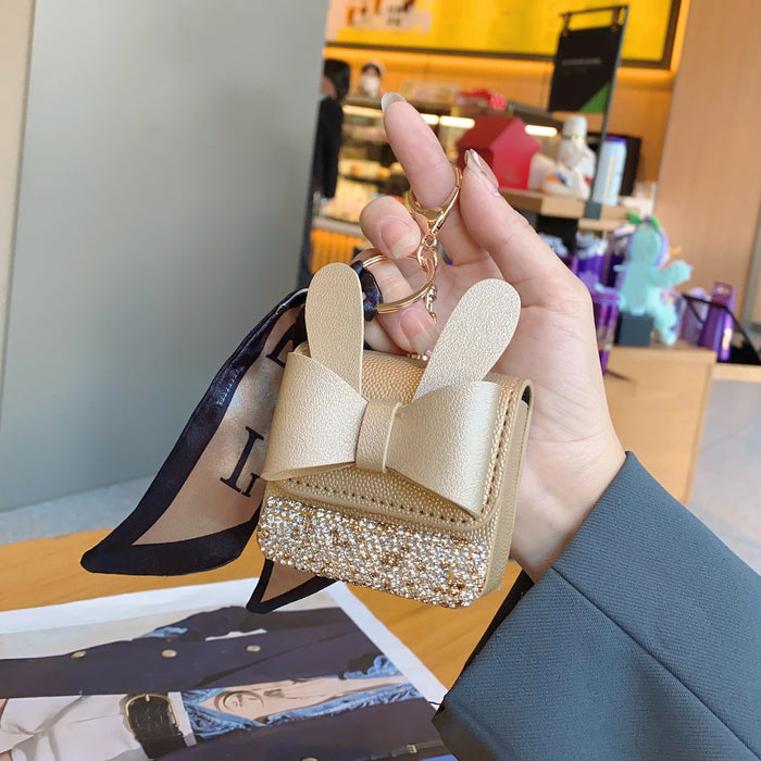 Wholesale PU Earphone Bag Keychain JDC-KC-JiYou010