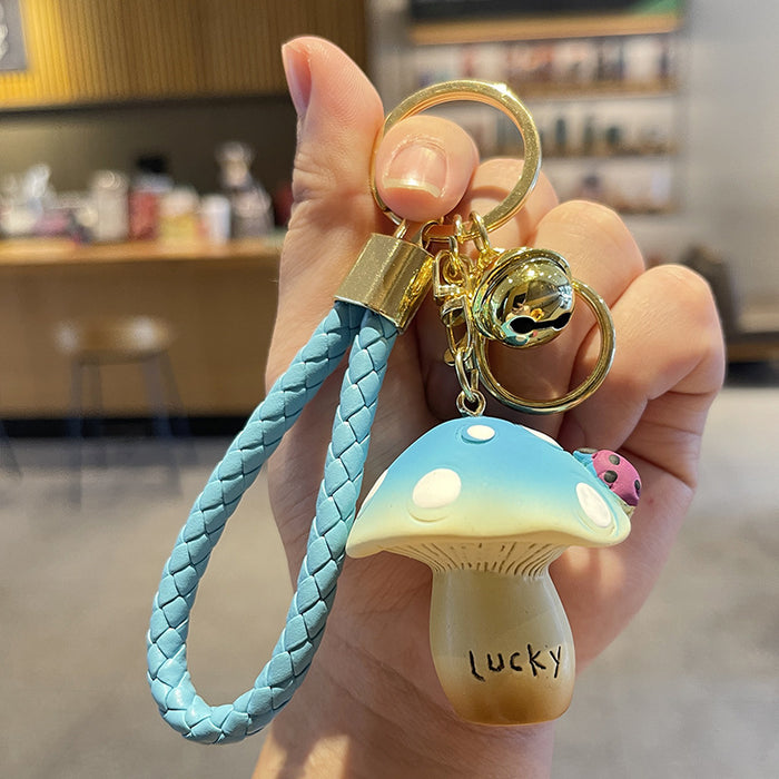 Wholesale Ladybug Mushroom Cute Keychain Resin Pendant