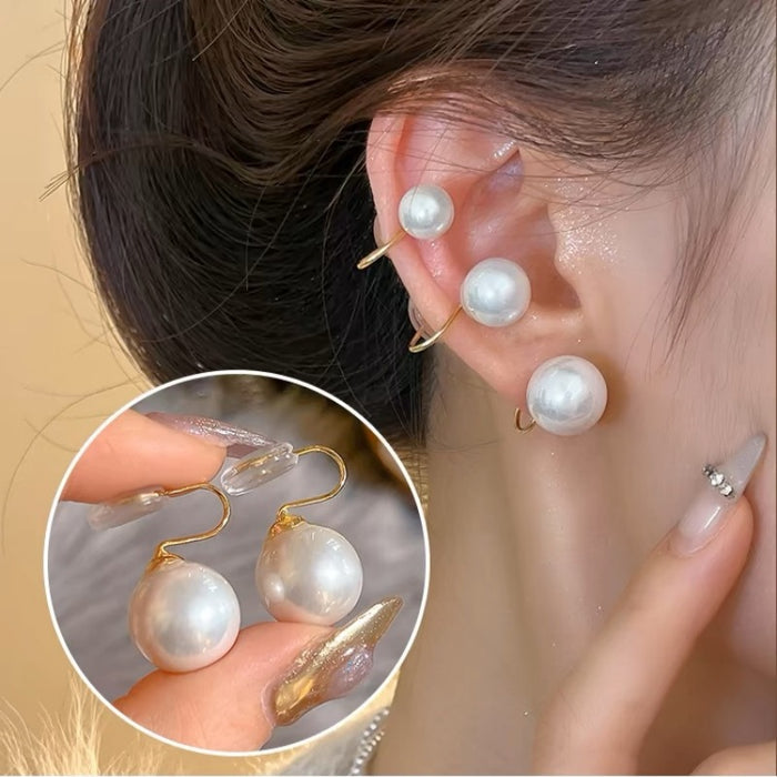 Wholesale Vintage, minimalist, high-end pearl earrings, niche, light luxury, versatile earrings