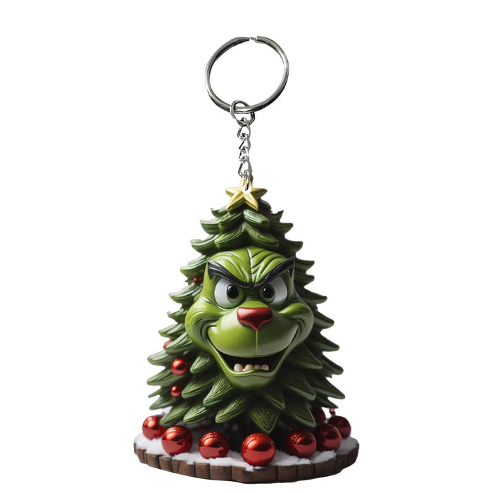 Wholesale Christmas Grinch Creative Acrylic Keychain JDC-KC-SYJ001