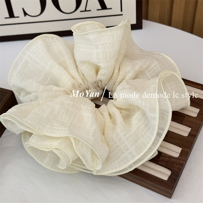 Wholesale lace edge large texture head flower lazy temperament hair rope head rope