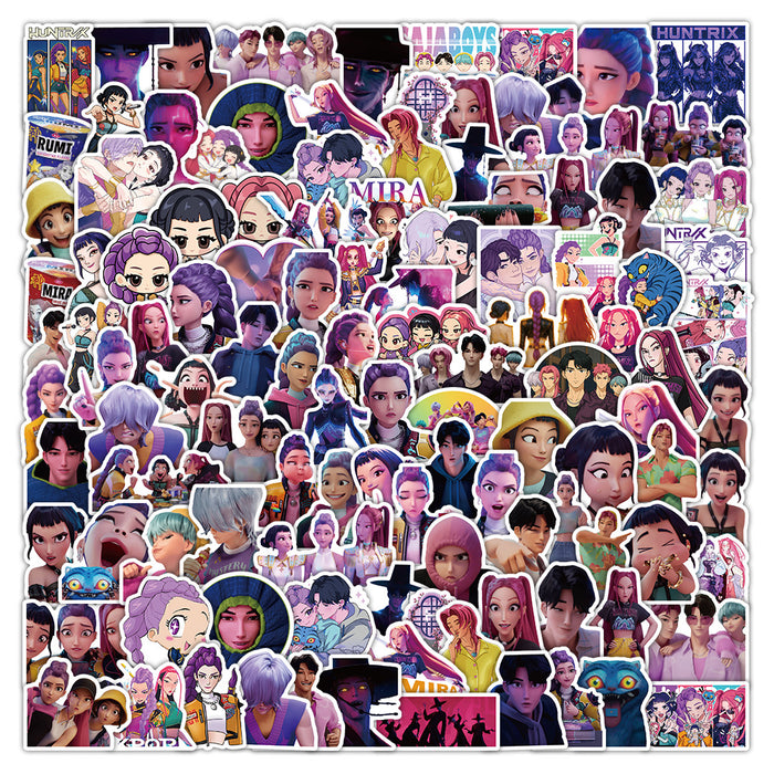 Wholesale 104pcs K-Pop  Anime Graffiti Stickers for Water Bottles