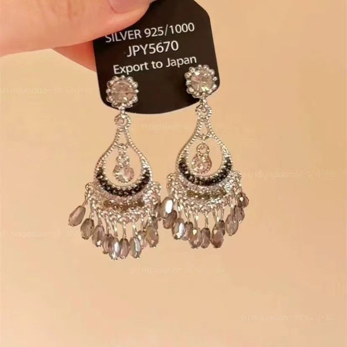 Wholesale Vintage beaded earrings with tassels and diamonds, personalized earrings